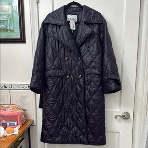 Ganni Puffer Jacket with Quilted Design